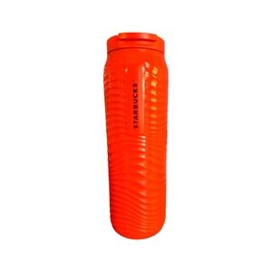 NEW Starbucks Orange Wave Vacuum Insulated Tumbler 16 fl oz